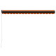 Auvent manuel rétractable avec led 450x300 cm orange et marron 