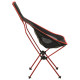 Chaise de camping pliable pvc et aluminium noir 