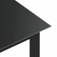 Table de jardin noir 80x80x74 cm aluminium et verre 