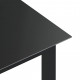 Table de jardin noir 150x90x74 cm aluminium et verre 