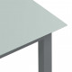 Table de jardin gris clair 80x80x74 cm aluminium et verre 