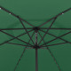 Parasol d'extérieur avec led et mât en métal 400 cm vert 