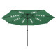 Parasol d'extérieur avec led et mât en métal 400 cm - Couleur au choix Vert