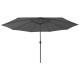 Parasol mobilier de jardin d'e x térieur avec led et mât en métal 400 cm anthracite helloshop26 02_0008179