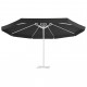 Tissu de remplacement pour parasol d'extérieur noir 500 cm 