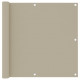 Écran de balcon beige 90x300 cm tissu oxford