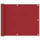 Écran de balcon rouge 75x500 cm tissu oxford