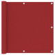 Écran de balcon rouge 90x400 cm tissu oxford
