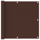 Écran de balcon marron 90x600 cm tissu oxford