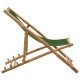 Chaise de terrasse bambou et toile vert 