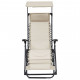 Chaise pliable de terrasse textilène crème 