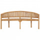 Banc de jardin en forme de banane 180 cm bois de teck solide 