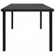 Table de jardin 190x90x74 cm noir acier 