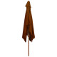 Parasol d'extérieur avec mât en bois 200 x 300 cm orange helloshop26 02_0008261 