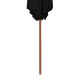 Parasol d'extérieur avec mât en bois 270 cm noir helloshop26 02_0008259 