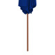 Parasol d'extérieur avec mât en bois 270 cm bleu helloshop26 02_0008256 