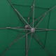 Parasol à 4 niveaux avec mât en aluminium vert 250x250 cm 
