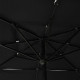Parasol à 3 niveaux avec mât en aluminium noir 2,5x2,5 m 
