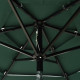 Parasol à 3 niveaux avec mât en aluminium vert 2 m 