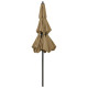 Parasol à 3 niveau x avec mât en aluminium 2,5 m taupe helloshop26 02_0008768 