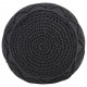 Pouf fait à la main en macramé anthracite 45x30 cm coton 