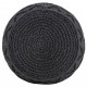 Pouf fait à la main en macramé anthracite 45x30 cm coton 