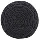 Pouf fait à la main en macramé anthracite 45x30 cm coton 