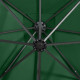 Parasol déporté avec mât et lumières led vert 300 cm 