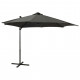  Parasol déporté avec mât et lumières LED Anthracite 300 cm