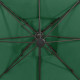 Parasol déporté à double toit 300x300 cm vert 