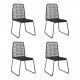 Chaises d'extérieur résine tressée noir - Nombre de chaises au choix