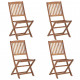 Chaises pliables d'extérieur bois d'acacia solide - Nombre de places au choix 4 places