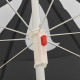 Parasol d'extérieur avec mât en acier anthracite 180 cm 