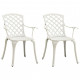 Chaises de jardin aluminium - Couleur et nombre de places au choix Blanc