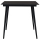 Mobilier à dîner d'extérieur 3 pcs corde en coton et acier noir 