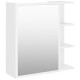 Armoire à miroir de bain 62,5 x 20,5 x 64 cm aggloméré blanc helloshop26 02_0006682