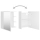 Armoire à miroir de bain 62,5 x 20,5 x 64 cm aggloméré blanc helloshop26 02_0006682 