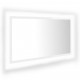 Miroir à LED de salle de bain 80x8,5x37 cm Acrylique - Couleur au choix Blanc brillant