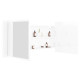 Armoire à miroir de bain à led 100 x 12 x 45 cm blanc brillant acrylique helloshop26 02_0006691 