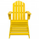 Chaise de jardin adirondack avec pouf bois de sapin - Couleur au choix Jaune