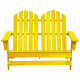 Chaise de jardin adirondack 2 places bois de sapin - Couleur au choix Jaune