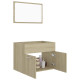  Ensemble de meubles de salle de bain 2 pcs Chêne Sonoma 