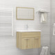  Ensemble de meubles de salle de bain 2 pcs Chêne Sonoma