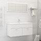 Ensemble de meubles de salle de bain 2 pcs blanc aggloméré