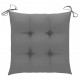 Chaises de jardin 4 pcs avec coussins gris bois de teck solide 