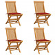 Chaises de jardin avec coussins rouge 4 pcs bois de teck massif