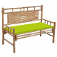 Banc de jardin avec coussin 120 cm bambou