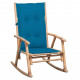 Chaise à bascule avec coussin bambou - Couleur des coussins au choix Bleu
