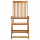 Chaises pliables de jardin 3 pcs avec coussins bois d'acacia rouge bordeaux 