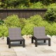 Chaises de salon de jardin avec coussins 2 pièces plastique - Couleur au choix